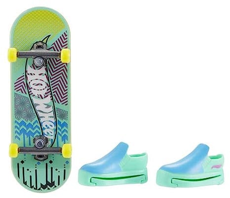 Hot Wheels Mattel Mini Skateboard with Shoes Assorted Models Multicolor (HGT54)