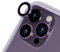 RhinoShield Schutz für Smartphone-Kamera kompatibel mit[iPhone 14 Pro / 14 Pro Max] Fingerabdruck- und kratzresistentes Schutzglas mit Aluminium Ring für hohe optische Klarheit - Lila