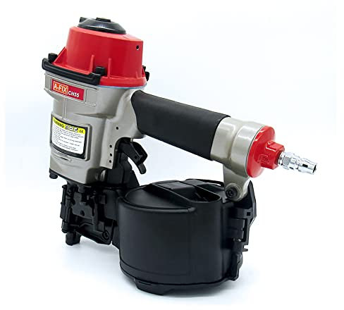 LeTkingok CN55 Industrial Coil Nailer, Pneumatic Pallet Nailer Gun Air Nailing Gun Wooden Box Nail Gun for Nail Length 25-57MM