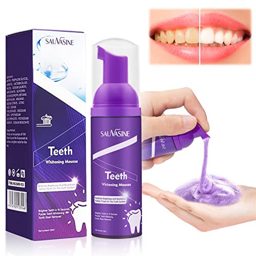 Schaum Farbkorrektor, Purple Teeth Whitening Toothpaste, lila Zahnaufhellung, Zahnpasta Weisse Zähne, Tooth Mousse, Tooth Stain Removal (1PC)