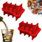 Eiswürfelform für Erwachsene, Streich, Eiswürfelform, Silikon, Eiswürfelformen machen andere schüchtern, Silikon-Eiswürfelformen für Eiskühlung, Whiskey, Cocktails, lustige Eiskaffeewürfel (rot)