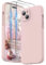 SURPHY Design for iPhone 15 Plus Case, Liquid Silicone Protection for Each Lens [2 x Screen Protectors & 1 x Lanyard] Shockproof Cover for iPhone 15 Plus 6.7 inch 2023, Pink Sand