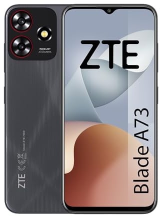 ZTE Smartphone Blade A73 (16,56cm (6,6 Zoll) HD+ Display,LTE, 4GB RAM und 128GB interner Speicher, 50MP Hauptkamera und 5MP Frontkamera, Dual-SIM Nano, Android 13) schwarz
