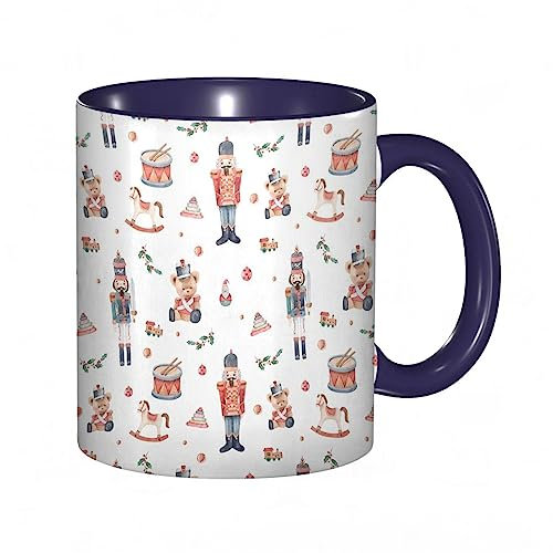 RFSHOP Tasse à café Casse-Noisette Ballet Drum Vacances Saisonnière Pendaison de crémaillère Tasse à thé en céramique avec poignée pour la maison, le bureau, Noël, anniversaire