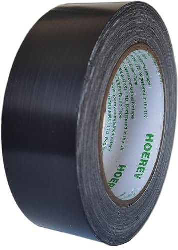 Hoerev Black Ultra high Molecular Weight Polyethylene Film Adhesive Tape Abrasion Resistant for Smooth and Easy Application,0.28mmx6.4mm x 16.4m