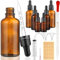 modacraft 6Stk 10ml & 30ml & 50ml Pipettenflasche mit Hilfszubehör, Flasche mit Pipette Braunglasflasche Apothekerflasche Tropfflasche für Flüssigkeit, Ätherische Öl, Parfümöle, Aromatherapie