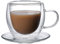 Soulnioi Coffee Glass,100ml Glass Coffee Mug,Double Wall Insulated Travel Cup Coffee Cup with Glass Cup Saucer,for Tea, Espresso,Juice for Cafe&Office&Home Coffee Glass
