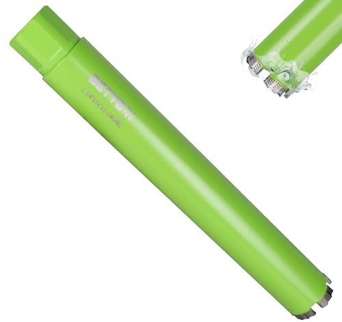 BETTERI Wet Diamond Core Drill Bit 2-1/4 for Concrete, 1-1/4-7 Threaded Core Drill Bit, 14 Drilling Depth Laser Welded Core Bit for Concrete Brick Block Masonry Stone, Wet Drilling Only