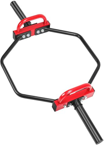 QWORK® Hexagon Hantelstange Olympic Bar 123cm Hex Bar Trap für Kreuzheben, Kniebeugen und Schulterheben, 250 kg Tragkraft