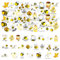 46PCS Cute Bee Stickers - Funny Bees Animal Stickers for Water Bottles, Scrapbooking, DIY Crafts, Laptops, Journals & Gifts