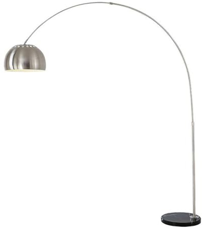 Moddeny Moderne Bogen-Stehlampe, einzigartige Angellampe mit Marmorsockel, Drehbogen-Stehlampe mit Augenschutz, Boden-Leselampe, verstellbarer kuppelförmiger Schirm, E27/E26, max. 60 W