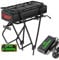 UPP 52V 27Ah Ebike Battery with Rear Rack- Litihium Bike Battery for 750W 1000W 1500W Ebike Conversion Kit for Front Wheel Rear Wheel Brushless Motor
