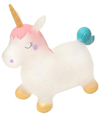 KAWASIMAYA Gummitwist Jump Hüpfball Gymnastikball Bounce Ball Bouncing Ball Schaukeltier Stelzen Hüpfpferd Hüpftier Einhorn Pferde Mädchen Geschenk Einhorn Geschenke für Mädchen Outdoor Spiele