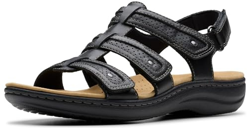 Clarks Laurieann Ivy Womens Sandal, Black, 6