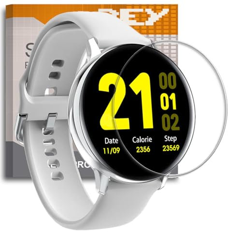 REY Protector de Pantalla para XIAOMI Watch S3, Cristal Vidrio Templado Premium