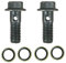 HRNJX Boulon Double Banjo chromé M10x1,25, vis Longue Compatible avec Le Tuyau d'étrier de Frein de Moto et l'huile de vidange du maître-Cylindre(M8 2 Piece)