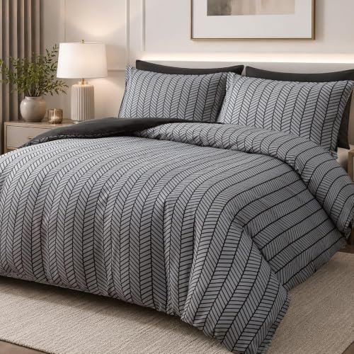 Pamposh Single Duvet Cover Set – Brushed Microfiber Reversible Duvet Cover Single - Hypoallergenic Bedding Set - Ultrasoft Single Duvet Set with Zipper Closure
