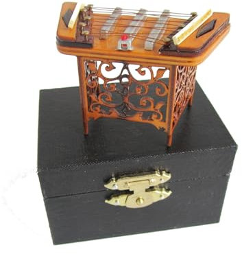 Mini Musikinstrument Dekor 7 Cm Miniatur-Musikinstrument-Modell Miniatur-Hackbrett-Modell Musikinstrument Hackbrett-Ornamente