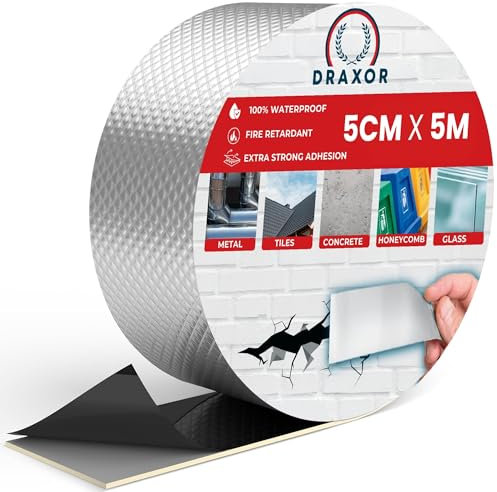 DRAXOR Cinta de butilo impermeable autoadhesiva;cinta butilo impermeable;tela asfaltica autoadhesiva;asfaltica para tejado;tela asfáltica autoadhesiva