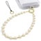 SURPHY Cordon Telephone Portable en Perlée, Bijoux de Telephone, Charm telephone, Dragonne de Téléphone Portable Perlée pour Femmes Filles, Gold Pearl