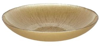 AltoBuy Plat Creux en Verre Doré Ø30cm - Castel