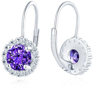MICGIGI Orecchini a cerchio da donna in argento Sterling 925 con zirconi rotondi