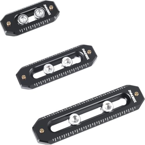 INNOREL Set di guide NATO a sgancio rapido, confezione da 3 pezzi 45 mm/65 mm/85 mm per gabbia per fotocamera, supporto per monitor da campo, maniglia superiore con morsetto NATO, maniglia laterale