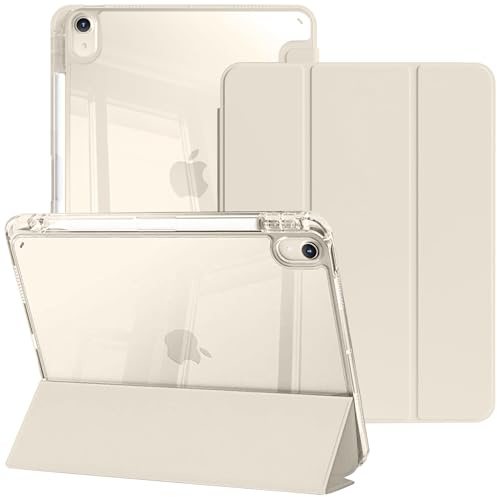 Hülle für iPad Air 11(M4/M3/M2) und iPad Air 5./4. Gen 10,9 Starlight | Stoßfeste Schutzhülle, Transparenter Rückseite mit Stifthalter