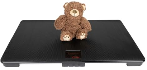 SCALESON S230.15 Tierwaage 80 x 50 cm bis 100 kg / 10 g I große Hundewaage I Gummimatte rutschfeste Oberfläche I auch für Katzen und Kleintiere