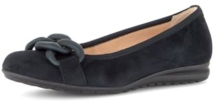Gabor Damen Klassische Ballerinas, Frauen Ballerinas,Ballerinen,Pumps,Halbschuhe,Sommerschuhe,Slipper,Ausgehschuhe,Dark-Blue (Uni),43 EU / 9 UK