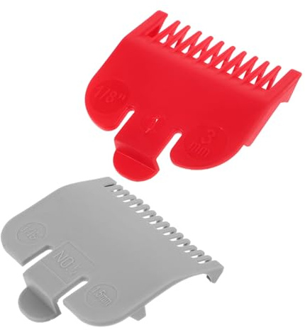 HOMSFOU 2 Stück Professionelles Aufsatzset für Haarschneidemaschinen Präzise Schneidaufsätze mit Längenbegrenzung Robustes Material Geeignet für Heim und Salongebrauch