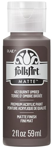 FolkArt Acrylic Paint in Assorted Colors (2 oz), 462, Burnt Umber