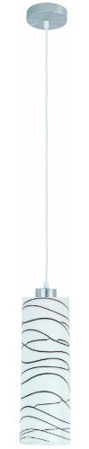 Paulmann Leuchten Living Sibari Pendelleuchte, max. 1 x 60W E14 230V, Metall / Glas, nickel satiniert / opal-braun 66048