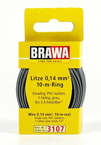 Brawa 3107 Litze 0,14mm² 10m Ring grau