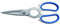 Sanelli Ambrogio Forbice da Cucina, Interno del Manico Ergonomico Soft-Touch, Acciaio Inossidabile, Blu