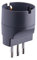 Electraline 71918 Adattatore Schuko, Spina 10A 230V, Nero Opaco (1 unità)