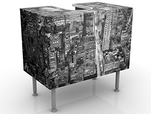 Apalis Waschbeckenunterschrank Midtown Manhattan II 60x55x35cm Design Waschtisch, Größe:55cm x 60cm