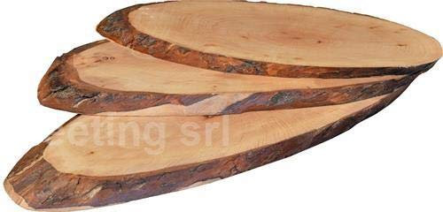 Panetta Casalinghi ader-Wood Tagliere Ovale con Corteccia, Beige, 35 x 12 x 2 cm, Legno, Beige, 45 x 17 x 2 cm