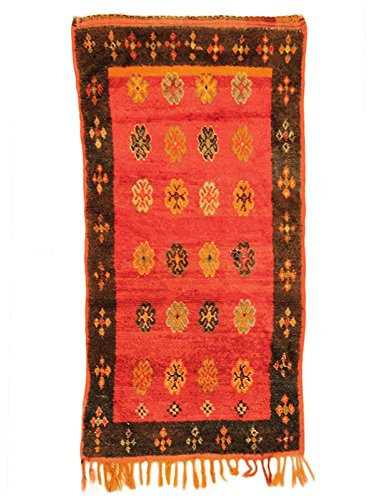 Teppich Teppichläufer 12081 aus Wolle Handarbeit Rot 250 x 125 zemere – Pflaume – Wolle