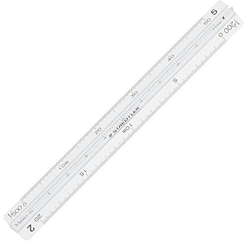 Staedtler 987 15-12 Dreieckskala, Aluminium, Landschaftsforschung, 10 cm