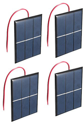 Satz von 4 Stück NUZAMAS 1.5V 0.65W 60X80mm Mikro-Mini-Solar-Panel-Zellen für Sonnenenergie, Heimwerken, Wissenschaft Projekte - Spielzeug - Akku-Ladegerät