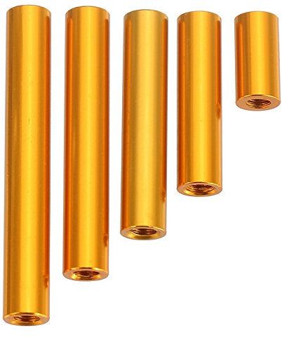 Alamor Suleve M3Ar6 M3 Aluminium Blend Studs 10-35 mm Gold Round PCB Board Spacers Unentschieden 11-30 mm