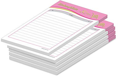 PRICARO Einkaufsliste Speed, rosa, A6, 5 Stück