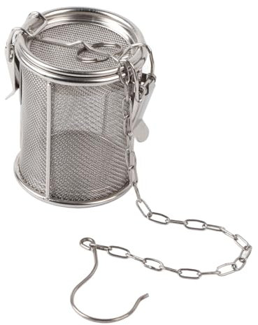 Teesieb Edelstahl, Haofy Teefilter für Losen Tee, Teeei für Teekanne/Tasse, Suppentrennung für LoseBlatt Tee Kaffee Gewürze, mit Kette und Haken (8 * 10cm)