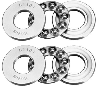 sourcing map 51101 Thrust Ball Bearings 12mm x 26mm x 9mm Chrome Steel ABEC3 Single Row Roller 2pcs