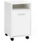 FineBuy Caisson de Bureau 33x60x38 cm Placard de Rangement Mobile Blanc | Armoire de Rangement Petite avec Porte | Meuble de Bureau a Roulette