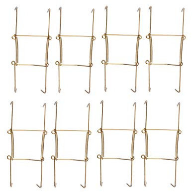 sourcing map Plate Hanger, 7-inch U Type Zinc Plated Invisible Wall Decorative Hooks with Tip Protectors, 8 Pcs