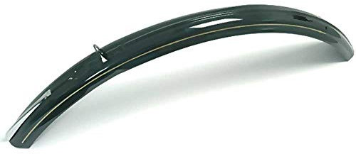 BikeParts Schutzblech Tour 1 1/2Zoll+Chrom-Ziernase schwarz ca.330g 8716+Flicken
