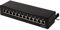 tsnetworks CAT.6a 12 Port Patchpanel/Patchfeld 12x vollgeschirmte RJ45 Buchsen 10GBit, Metallgehäuse schwarz, LSA + Schneidklemmen AWG22-26