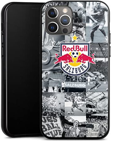 Silikon Hülle kompatibel mit Apple iPhone 12 Pro Case schwarz Handyhülle FC Red Bull Salzburg Red Bull Salzburg